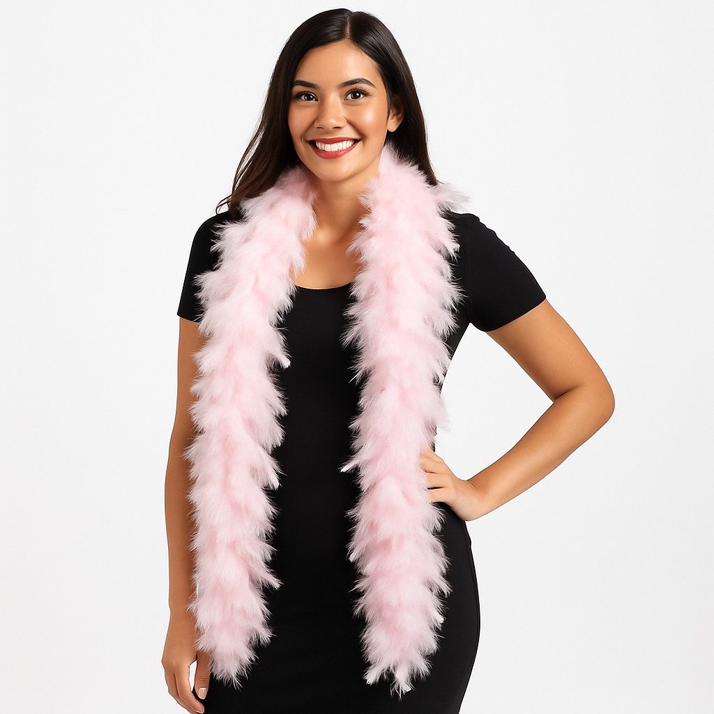 Boland Kostüm-Flügel Federboa Rosa 180 cm für Fasching, Burlesque & Halloween, Flauschig, elegant, vielseitig kombinierbar