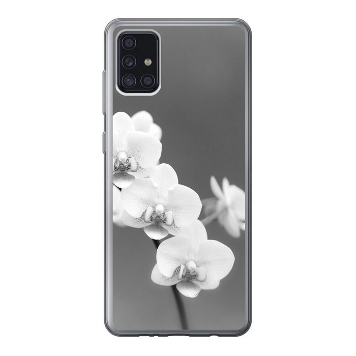 MuchoWow Handyhülle Orchidee - Blumen - Pflanze - Weiß - Lila Handyhülle Samsung Galaxy A52 5G Smartphone-Bumper Print Handy