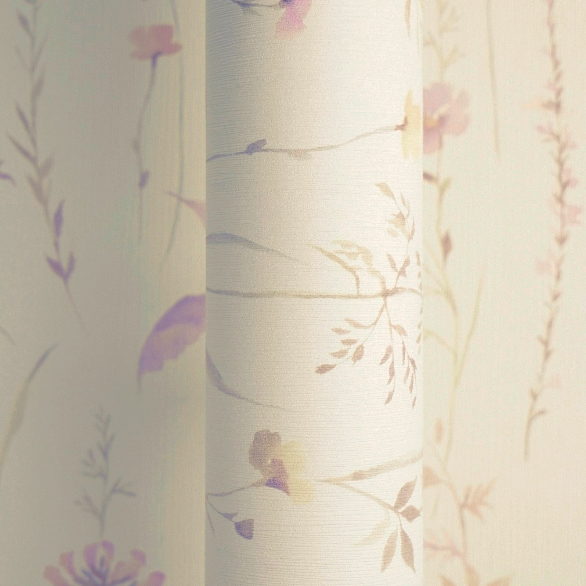 A.S. Création Vliestapete Trend Spectrum Floral – Romantische Blütenranken Vliestapete, leicht strukturiert, floral, matt, geblümt, (1 St), Romantische Blüten- und Blätterranken in harmonischer Farbwelt