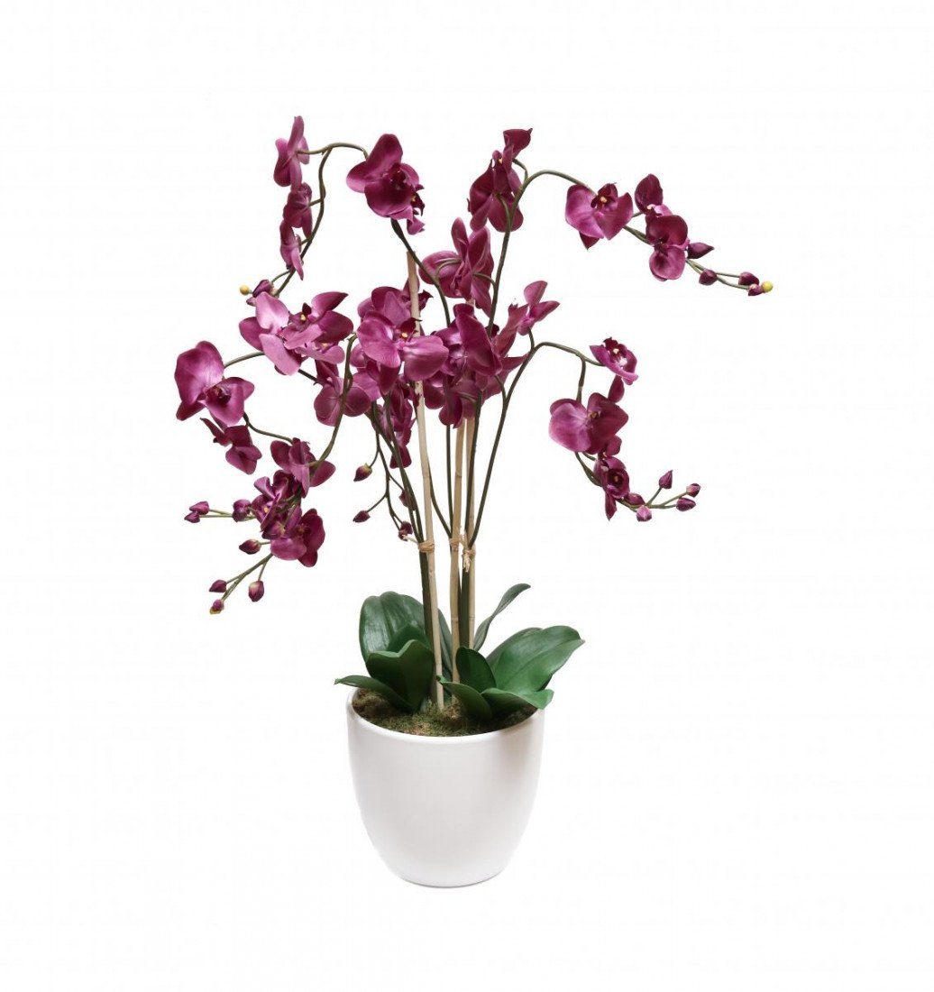 Kunstorchidee XXL Orchidee künstlich Kunstblume Orchideentopf 918 Phalaenopsis, PassionMade, Höhe 110 cm, XL Seidenblume unecht wie echt