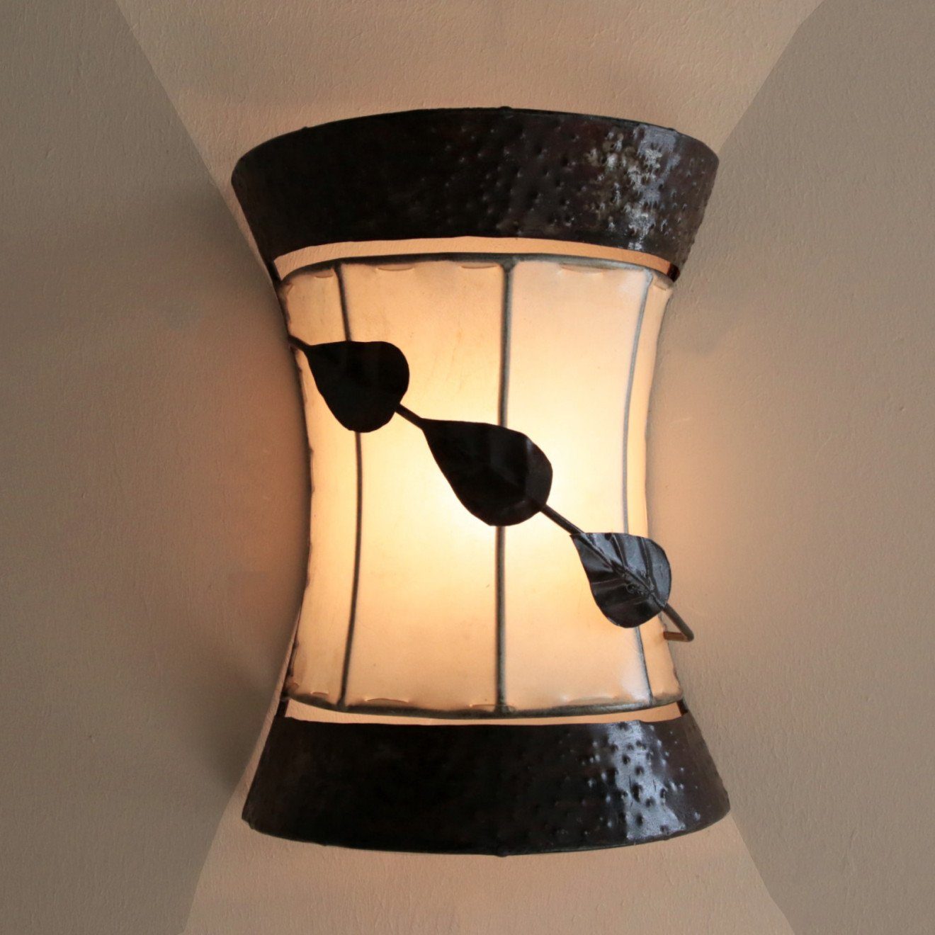 l-artisan Wandleuchte, Marokkanische Leder Natur Orientalische Wandschirm Wandlampe, WARDA