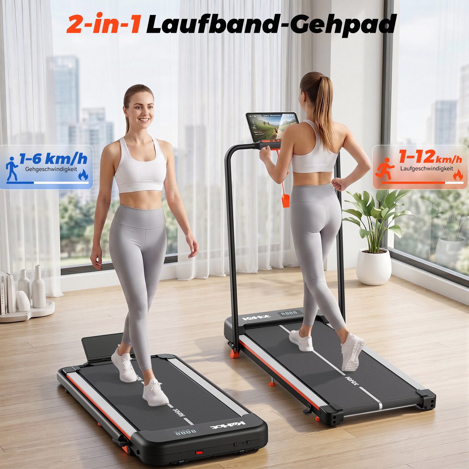 WILGOON Laufband Laufband für Zuhause mit Steigung und gelenkschonendem Laufkomfort (Walking und Laufen von 1–12 km/h für Homeoffice und Alltag, Ideal für Kalorienverbrauch, tägliche Bewegung und Cardio), Klappbar, platzsparend und App-kompatibel für flexibles Training