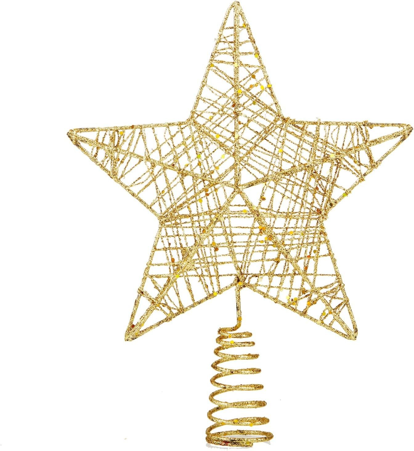 TK Gruppe Christbaumspitze Christbaumspitze für Weihnachtsbaum Baumspitze Aufsatz für Tannenbaum, wiederverwendbar