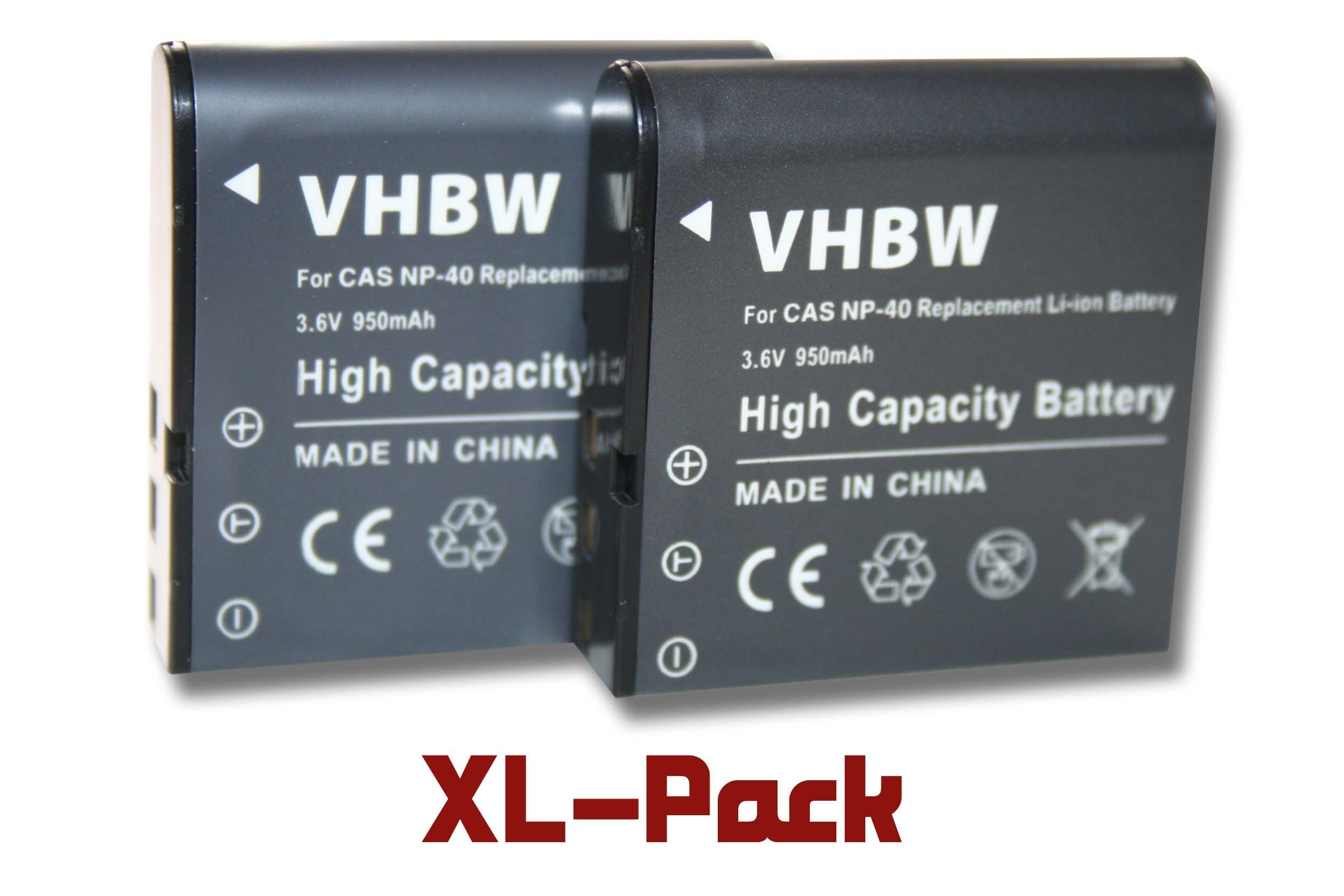 vhbw Kamera-Akku passend für Kompatibel mit Silvercrest DV-1000HD, DV-5300HD Foto Kompakt / Camcorder Digital (950mAh, 3,6V, Li-Ion) 950 mAh | Kamera-Akkus
