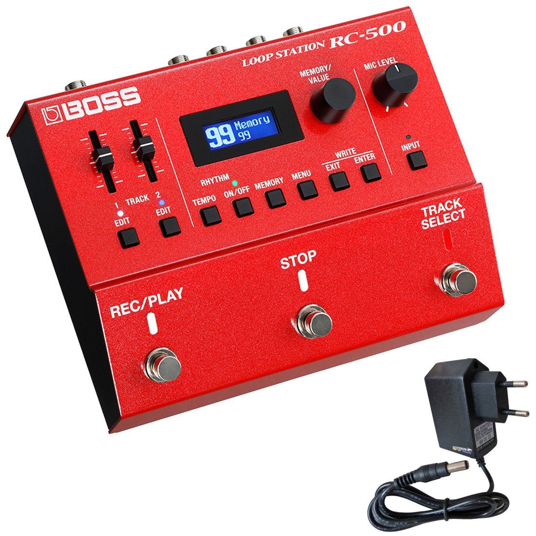 E-Gitarre Boss RC-500 Looper Pedal mit 9V Netzteil