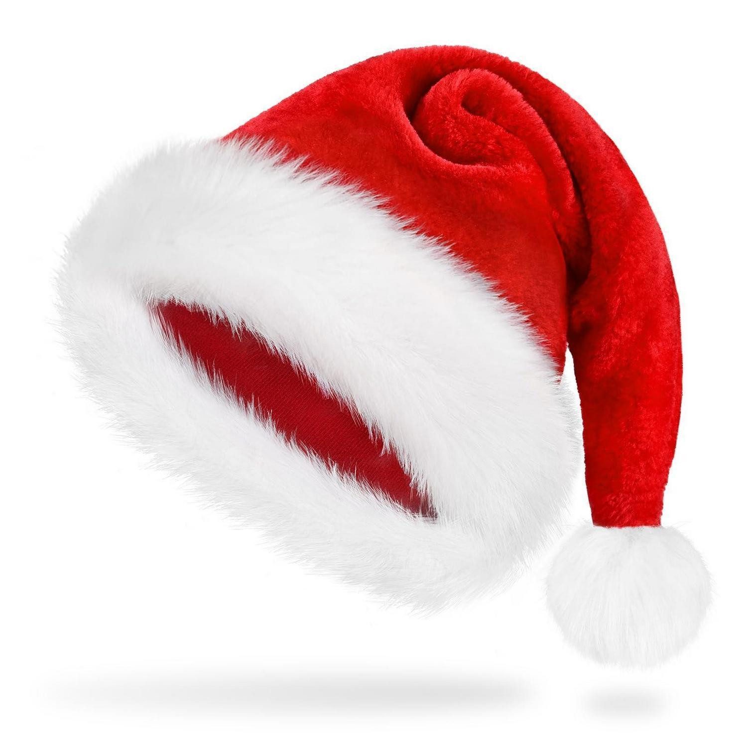 LuxusKollektion Kostüm Weihnachtsmütze Nikolausmütze Erwachsene rot 1 Stück