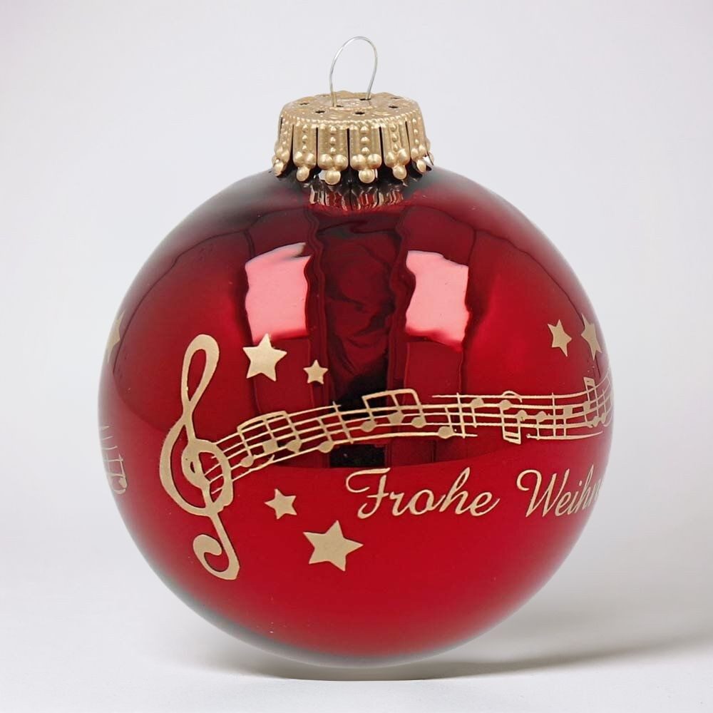 mugesh Weihnachtsbaumkugel Weihnachtskugel Notenzeile Stille Nacht, für Mus günstig online kaufen