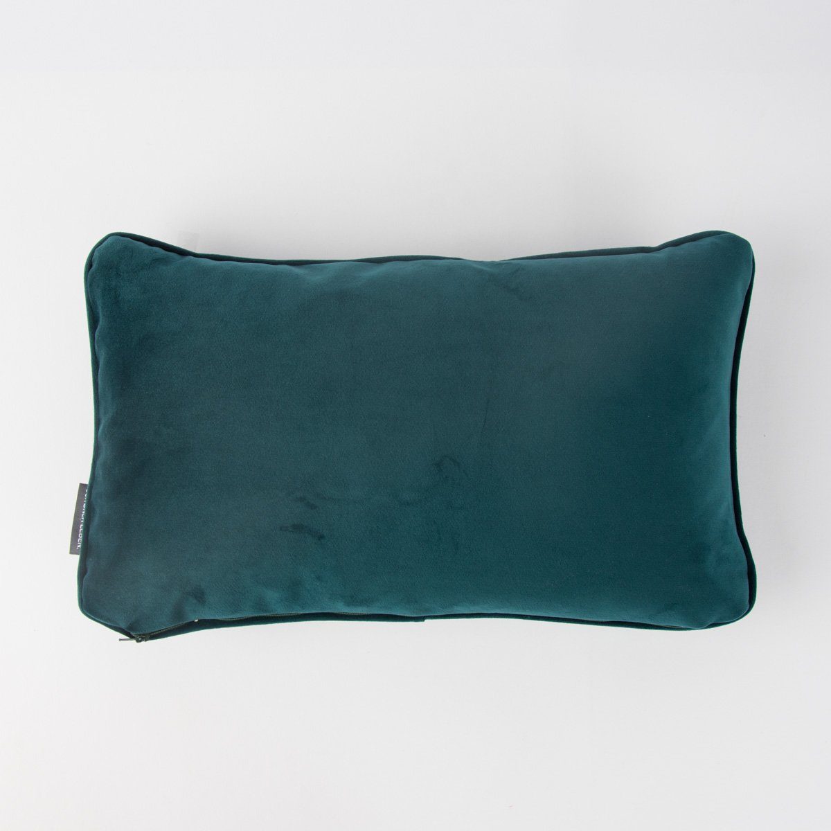 SCHÖNER LEBEN. Dekokissen SCHÖNER LEBEN. Samtkissen mit Keder petrol 30x50cm