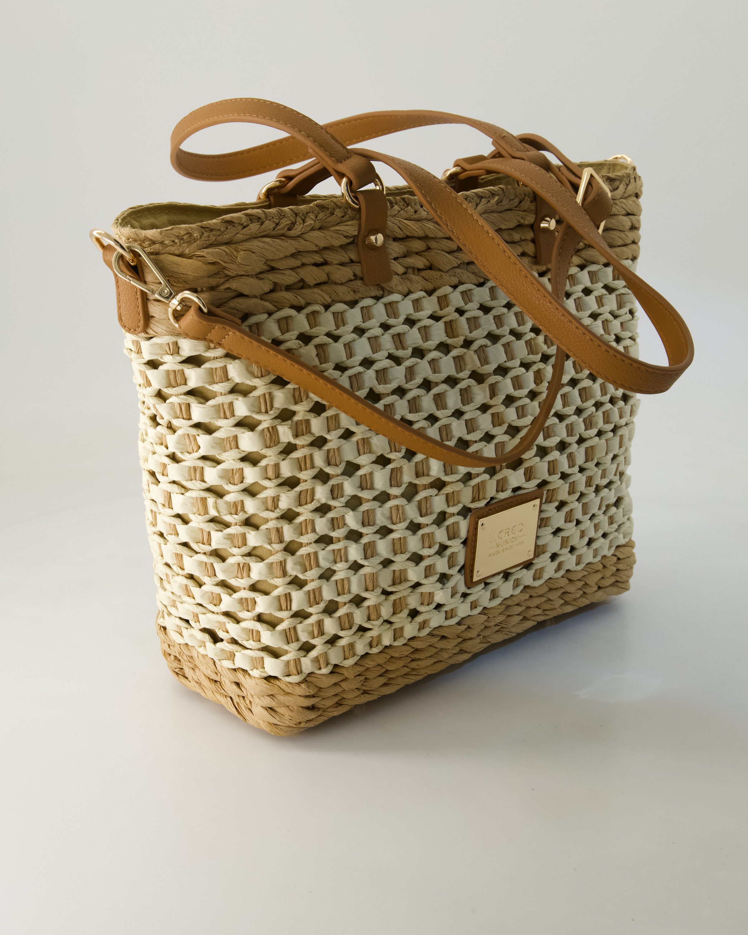 L. CREDI Handtasche Romina, Obermaterial: Flecht günstig online kaufen