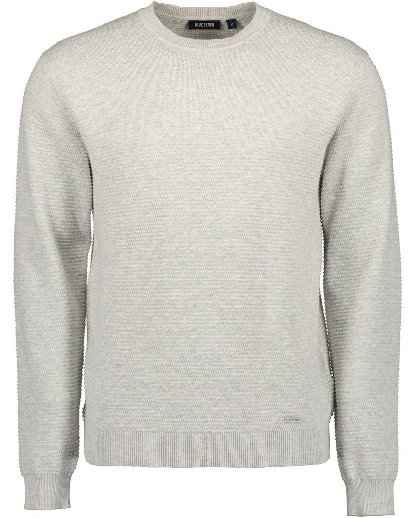 Blue Seven Strickpullover Blue Seven Herren Pullover nebelgrau (1-tlg) günstig online kaufen