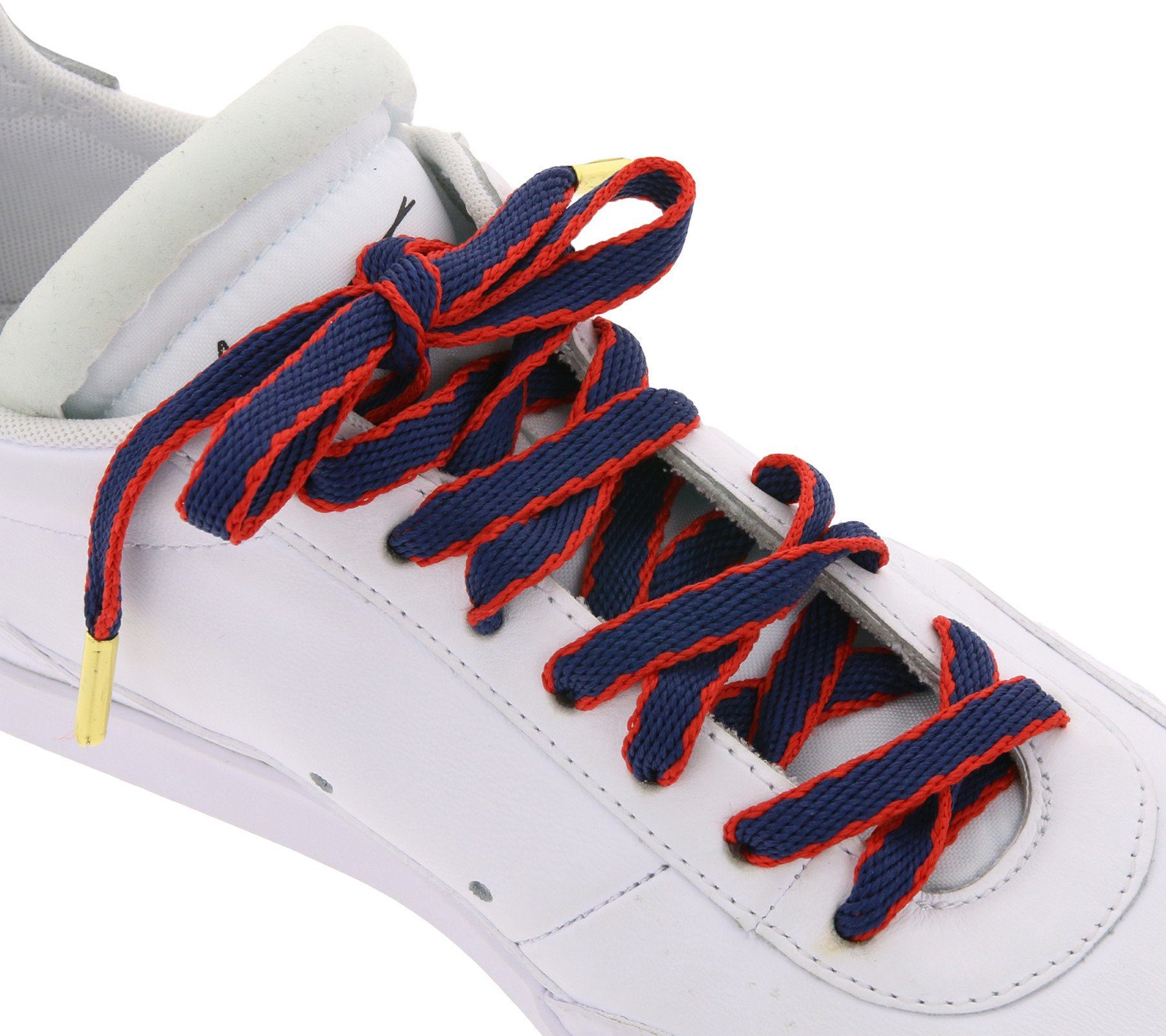 Tubelaces Schnürsenkel TubeLaces Schuhe Schnürsenkel Schnürbänder angesagte Schuhbänder Navy/Rot top