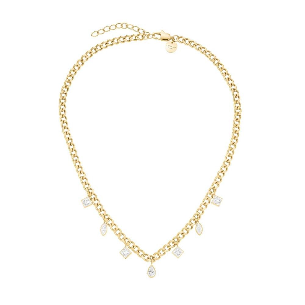 ROSEFIELD Kette mit Anhänger ROSEFIELD Halskette Playful Crystals Multi Stones Choker Gold