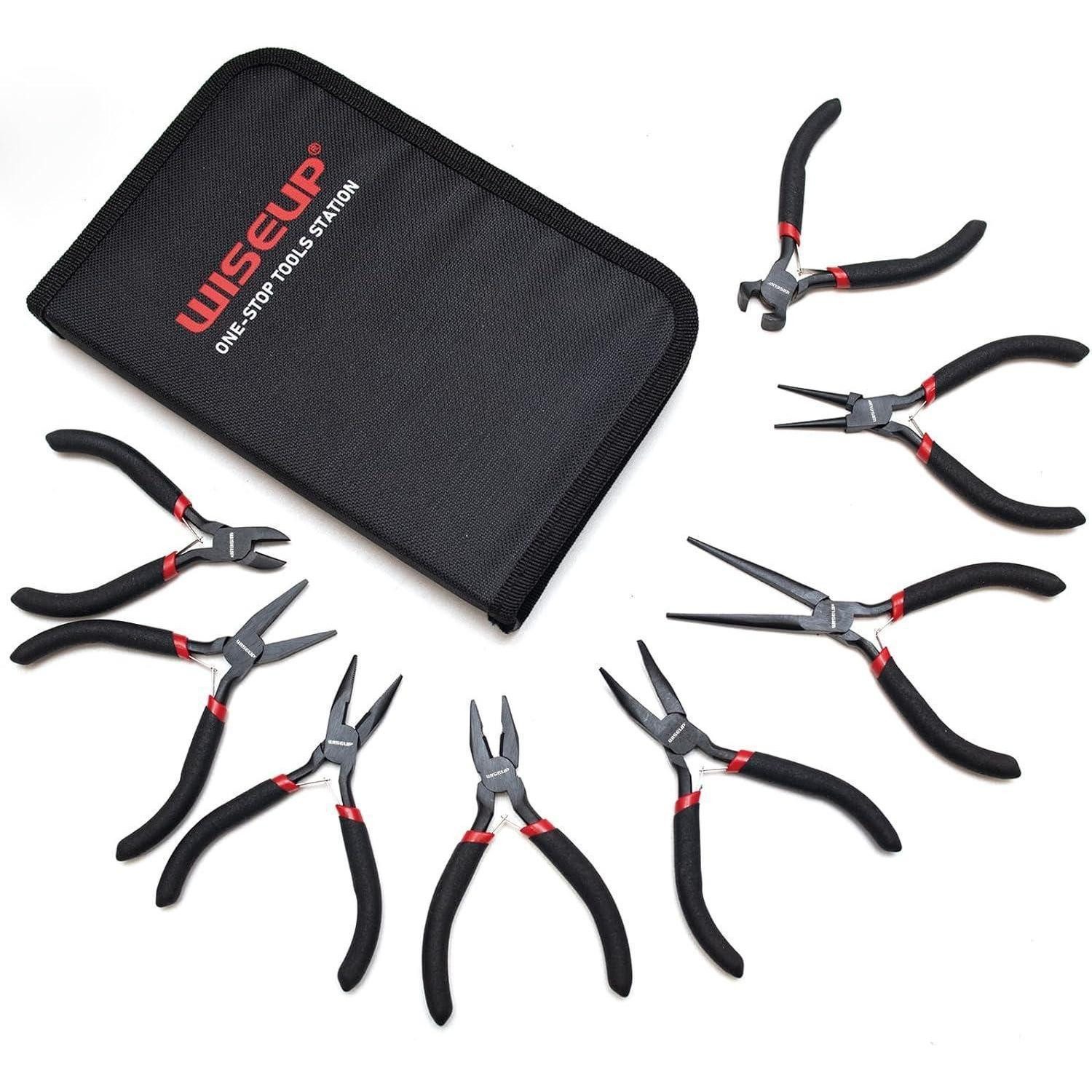 LuxusKollektion Zangenset Zangen-Set 8-teilig Mini mit Tasche für Schmuck und Elektronik