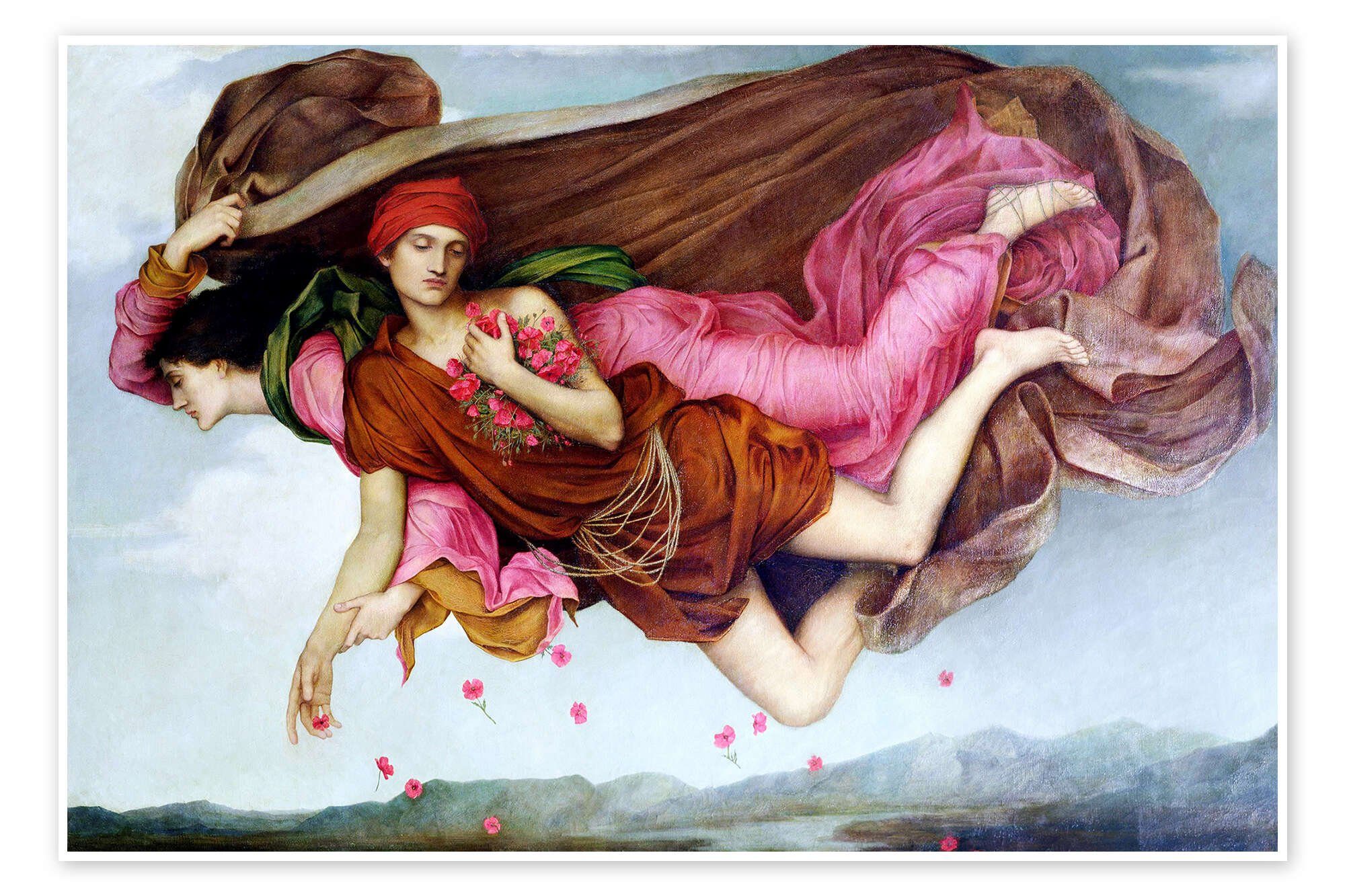 Posterlounge Poster Evelyn De Morgan, Nacht und Schlaf, Schlafzimmer Malerei