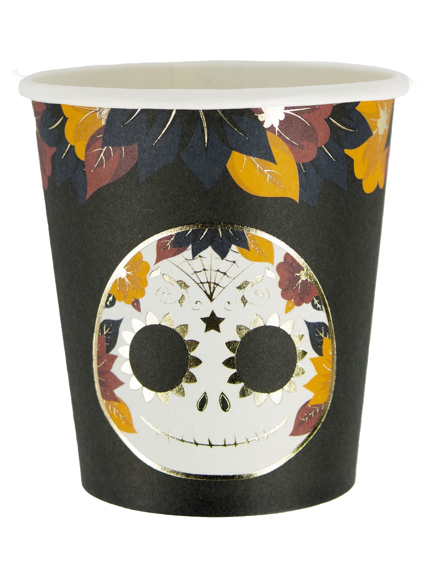 PartyPro Kostüm Trinkbecher Dia de los muertos 8 Stück 200 ml