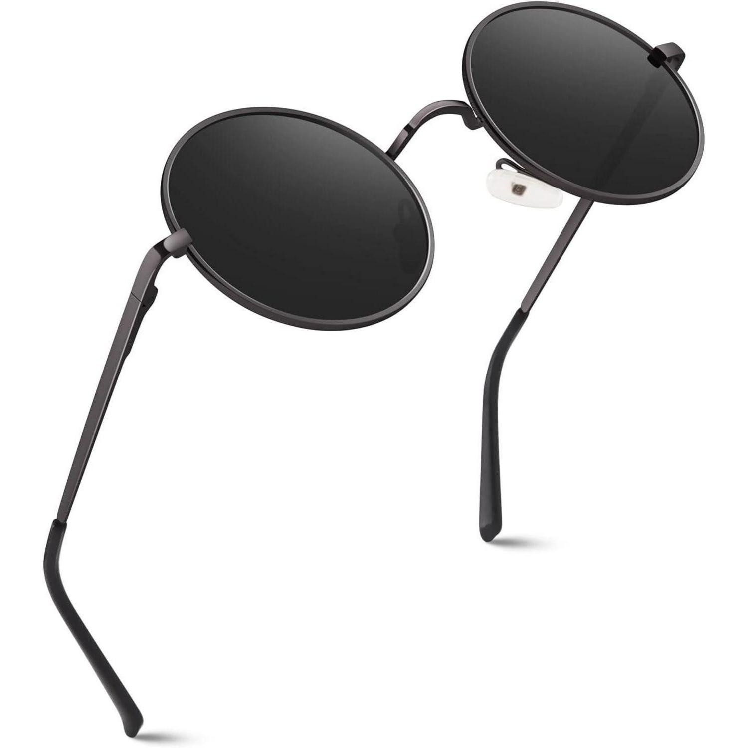 LuxusKollektion Retrosonnenbrille Sonnenbrille Polarisierte Retro Rund Herren Damen UV400 Grau Grau (1-St)