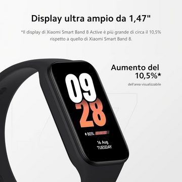 Xiaomi Smart Band 8 Active Smartwatch (1.47 Zoll), Mit Herzfrequenzmesser, 50+ Sportmodi, kompaktes 9,99 MM Gehäuse
