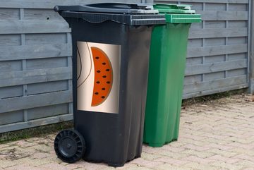 MuchoWow Wandsticker Sommer - Wassermelone - Pastell (1 St), Mülleimer-aufkleber, Mülltonne, Sticker, Container, Abfalbehälter