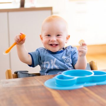 KOKOLIO Speiseteller Koali - Babyteller & Kinderteller - Haftend, Rutschfest, Saugnapf für ein kleckerfreies Esserlebnis - Kind & Baby Led Weaning Platzset aus Silikon, Tischset, Tischunterlage, (1 St), Rutschfest, Saugnapf, Spülmaschinenfest