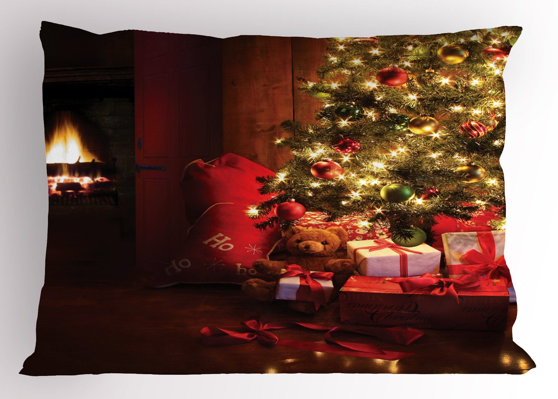 Kissenbezüge Dekorativer Standard King Size Gedruckter Kissenbezug, Abakuhaus (1 Stück), Weihnachten Neujahr Weihnachtsbaum | Kissenbezüge