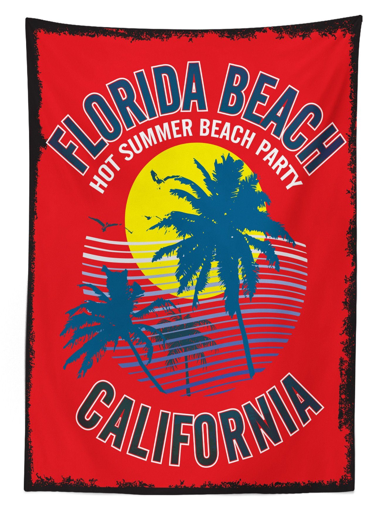 Kalifornien Bereich Farbfest Für Außen Abakuhaus Farben, geeignet den Summer Klare Florida Tischdecke Waschbar Party