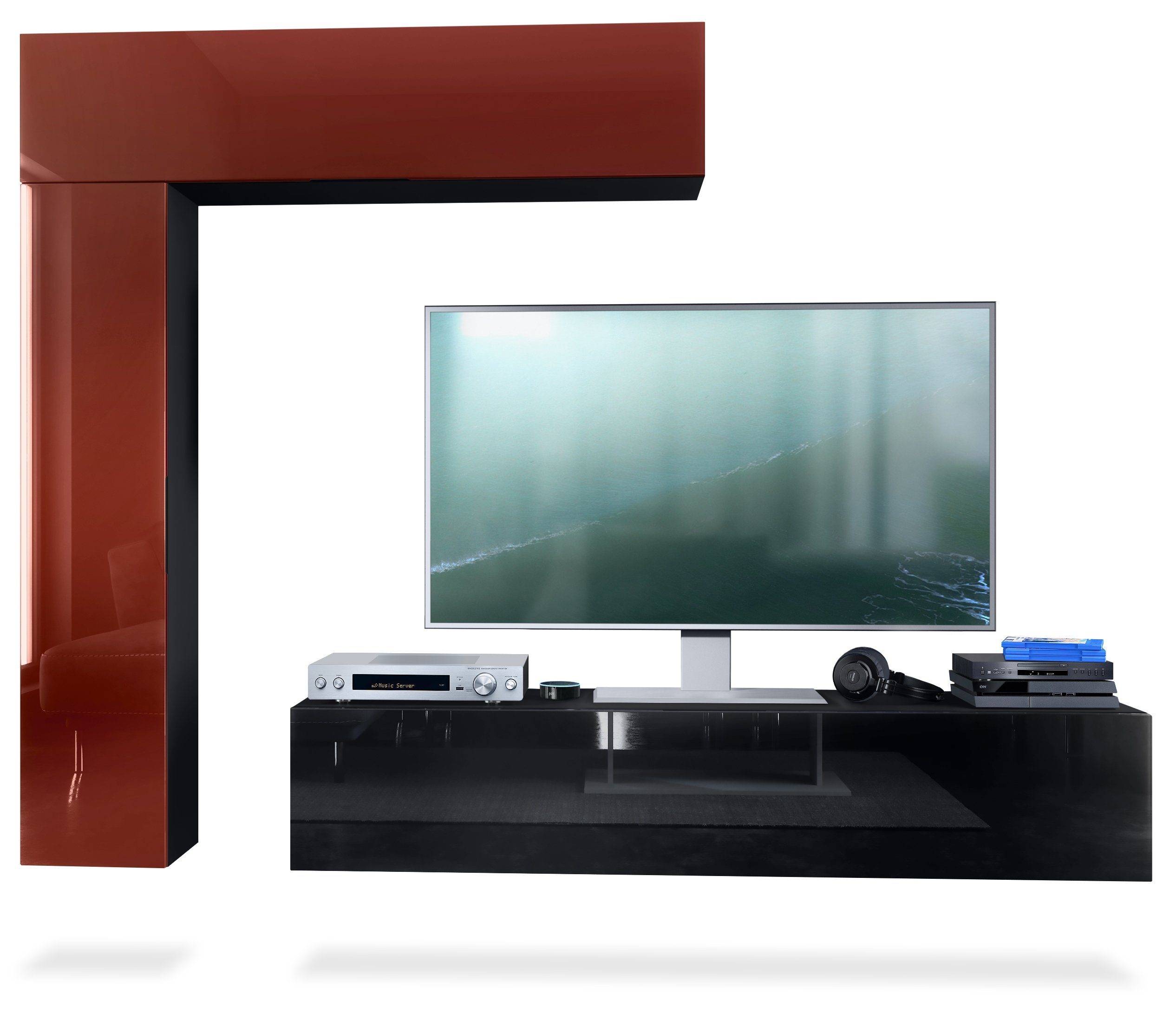 Fronten in Bordeaux Hochglanz