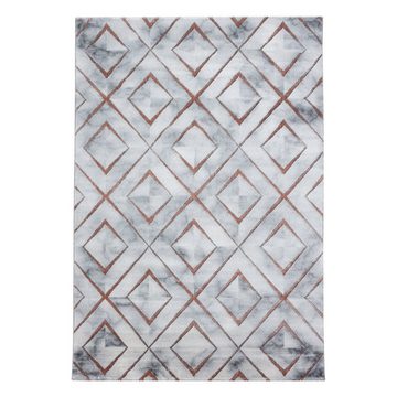 Designteppich Marmoroptik Flachflorteppich Kurzflorteppich Wohnzimmer Muster, Miovani