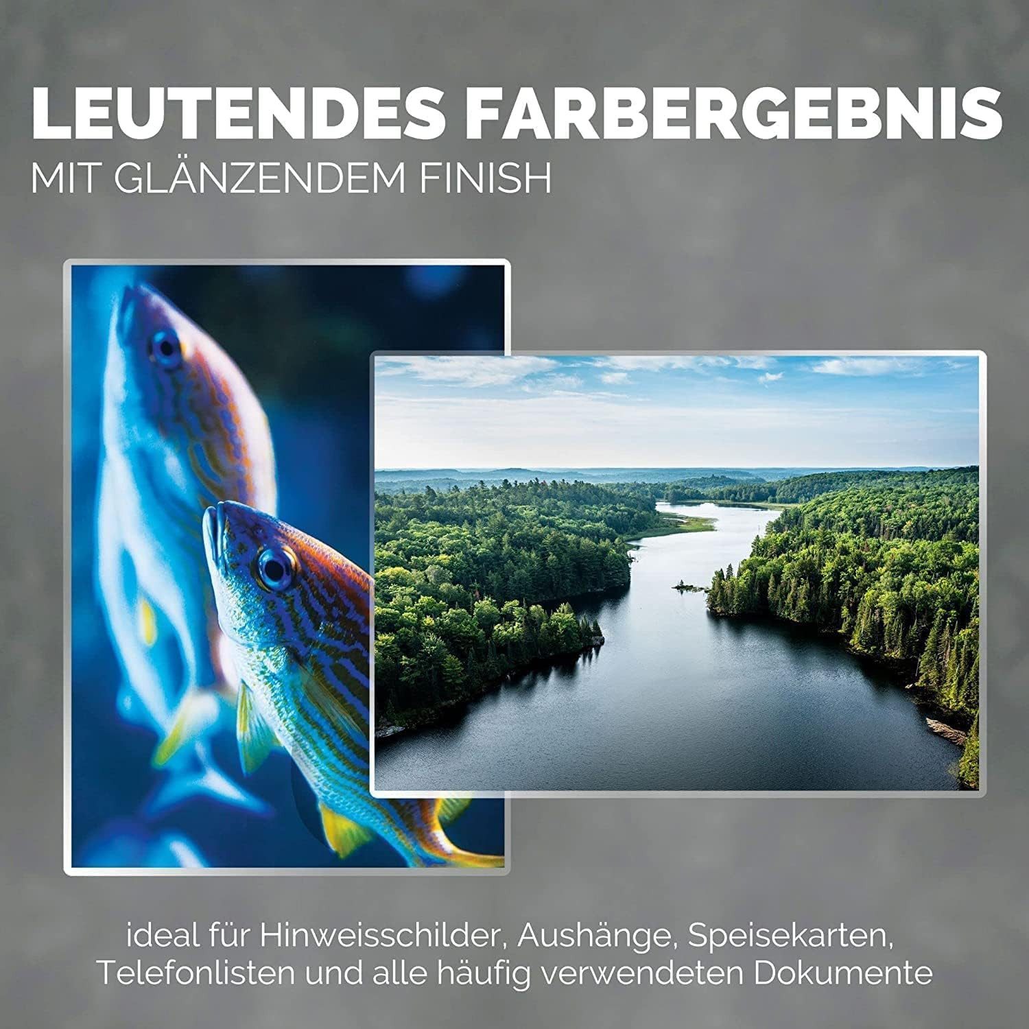 MK Vertriebs KG Schutzfolie 100 Laminierfolien DIN A3/A4/A5/A6, 80/100/125/175/250 mic, Ausführung wählbar