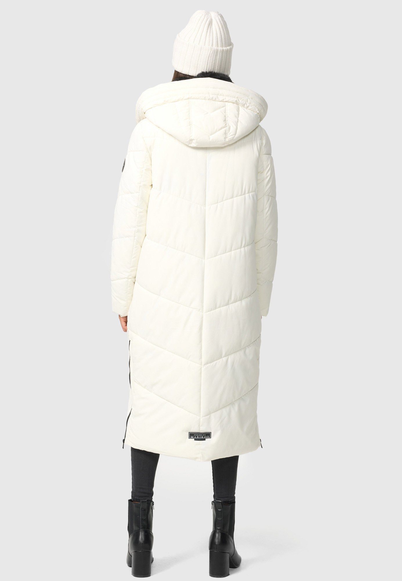 Marikoo Winterjacke Nadaree XVI Stepp Mantel mit großer Kapuze