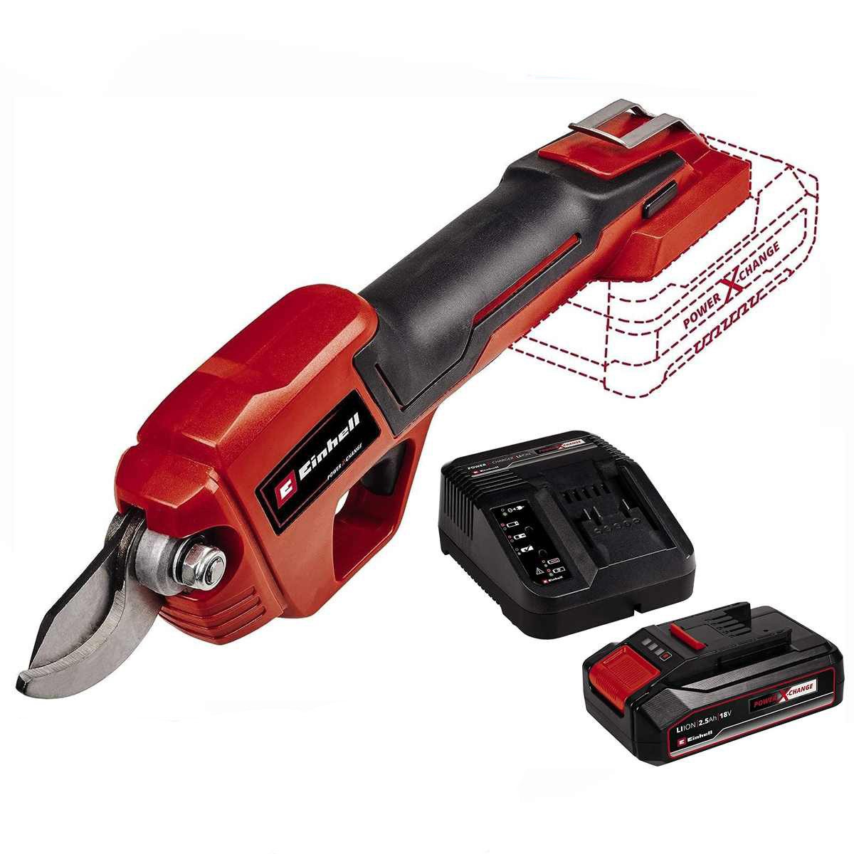 Einhell Akku-Astschere Akku-Astschere GE-LS 18 Li-18 V bis 28 mm mit Akku 2.5 Ah, Ladegerät