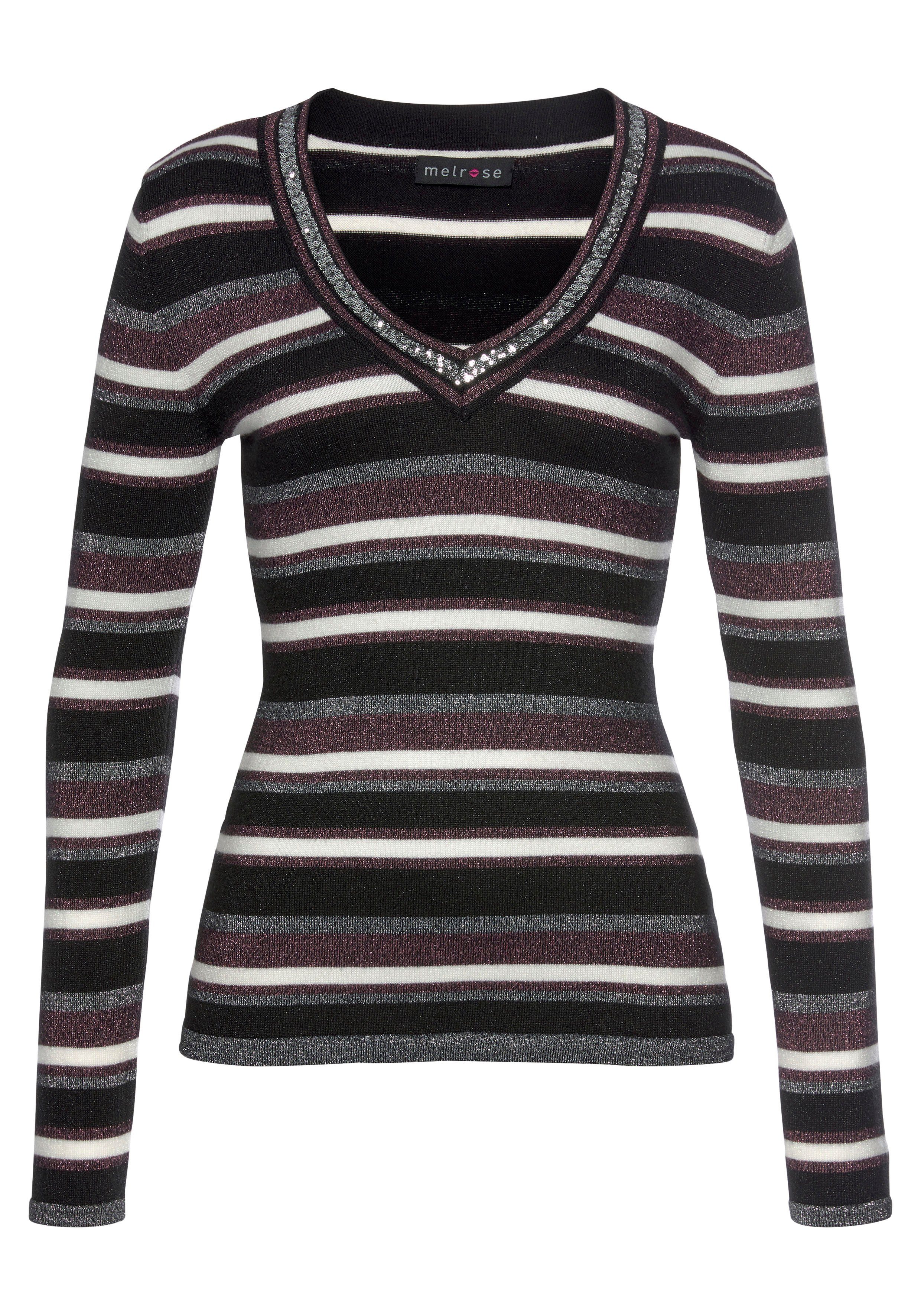 V-Ausschnitt-Pullover