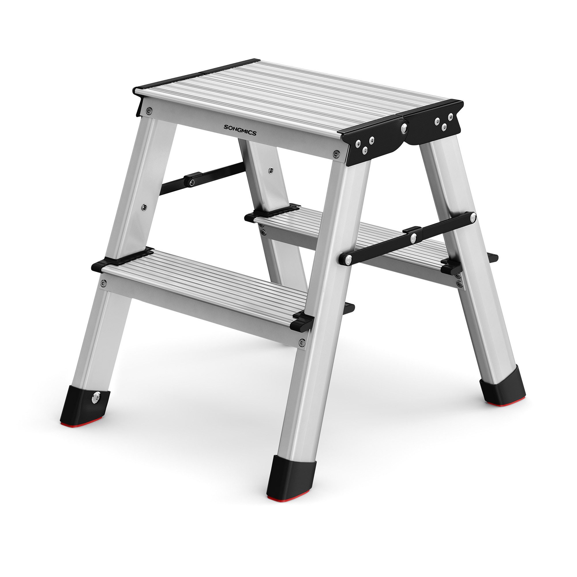 SONGMICS Trittleiter, Leiter, Aluleiter, Stehleiter, Mehrzweckleiter, bis 150 kg