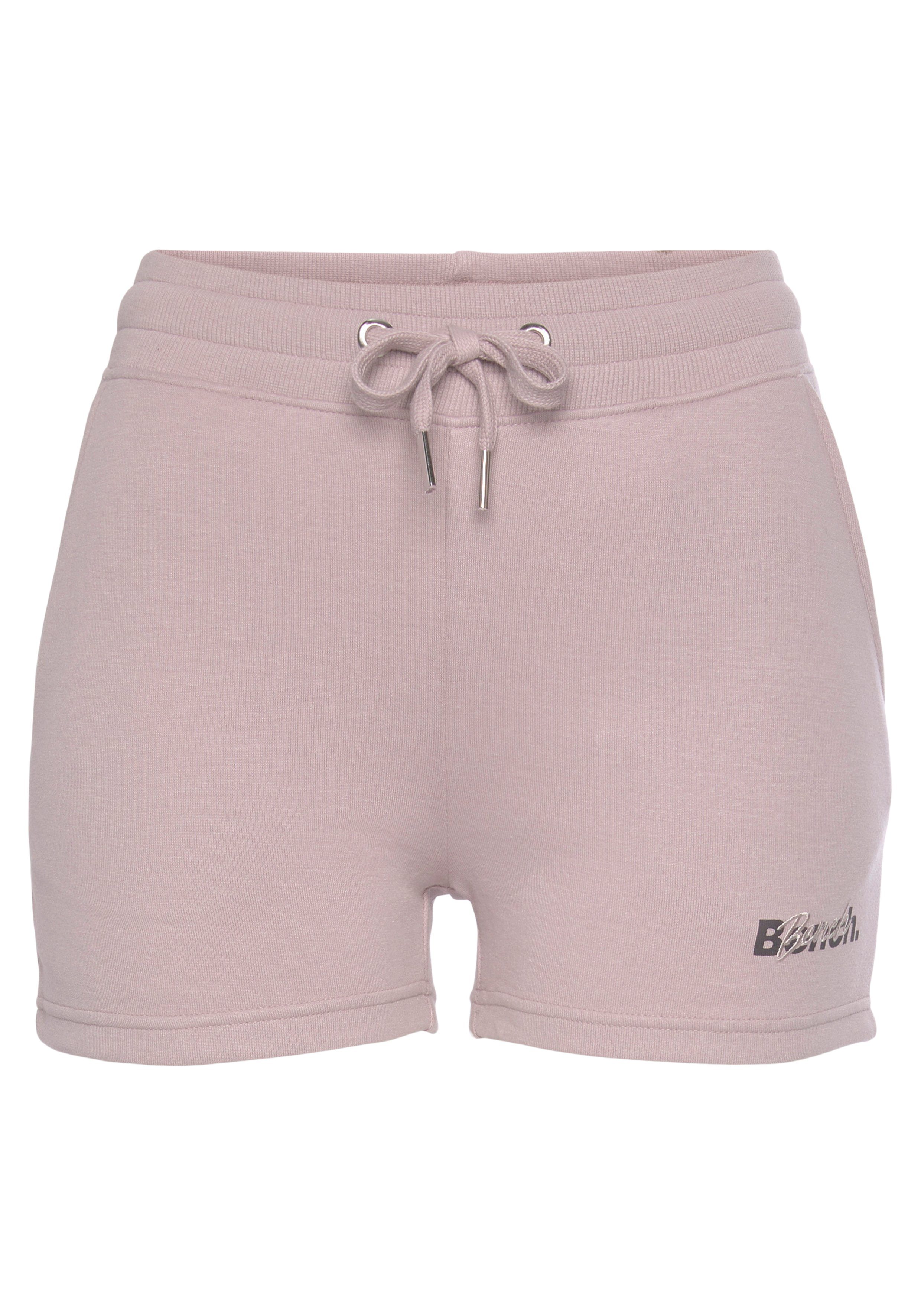 Bench. Loungewear mit Stickerei Shorts und Logodruck rauchrosa