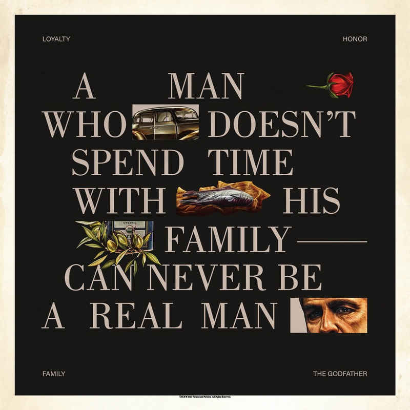 The Godfather Poster Real Man Poster 50X50 Cm