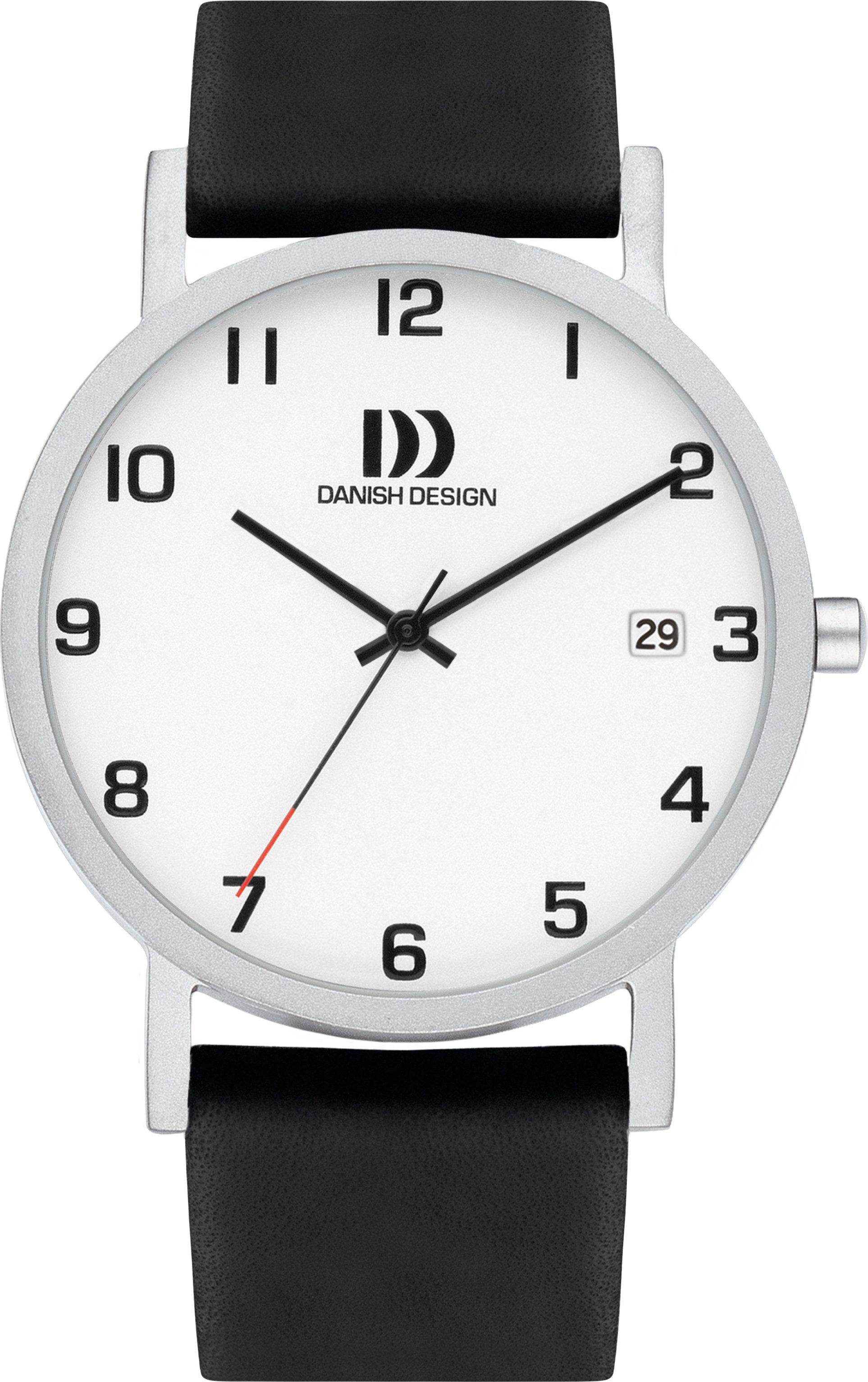 Danish Design Titanuhr Часы unisex RHINE NMBRS 30, 35, 39mm IQ199, Sekundenzeiger mit roter Spitze