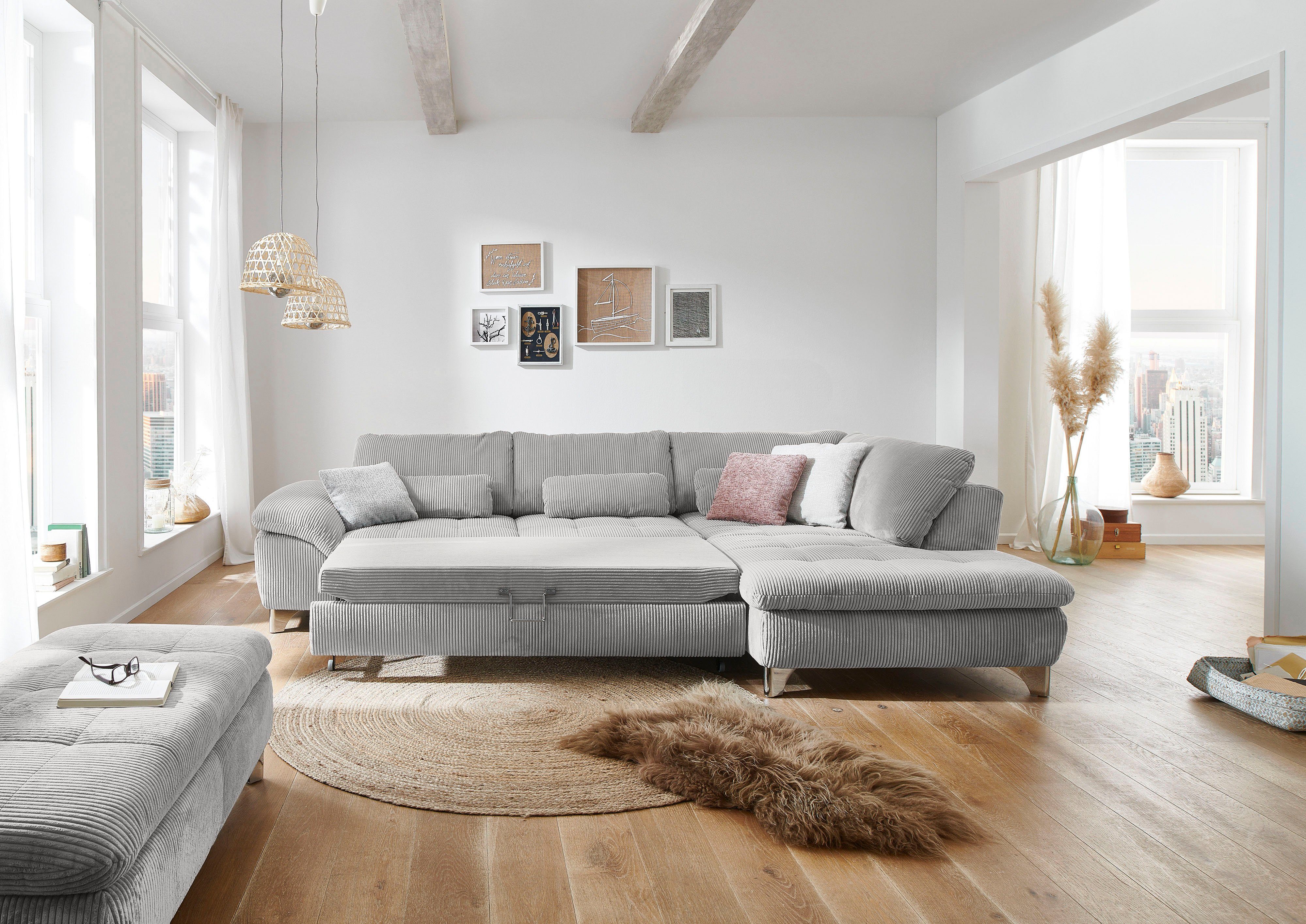 Die PlanBar Ecksofa "MP-IN14007 L-Form", wahlweise mit Bettfunktion und ver günstig online kaufen
