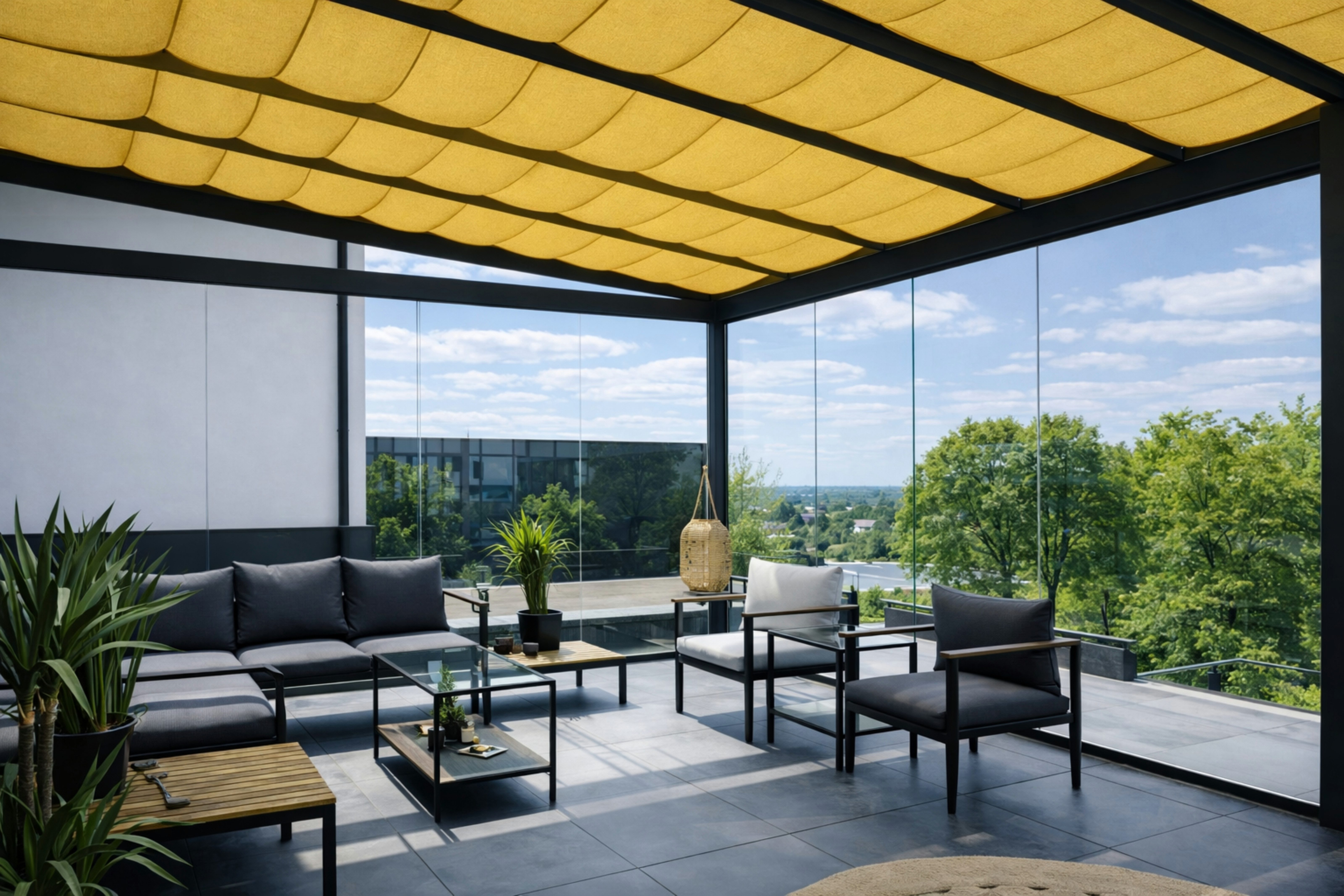 DREKU Sonnensegel Beschattung & Sonnenschutz, zwischen den Sparren, 3.000 mm Länge