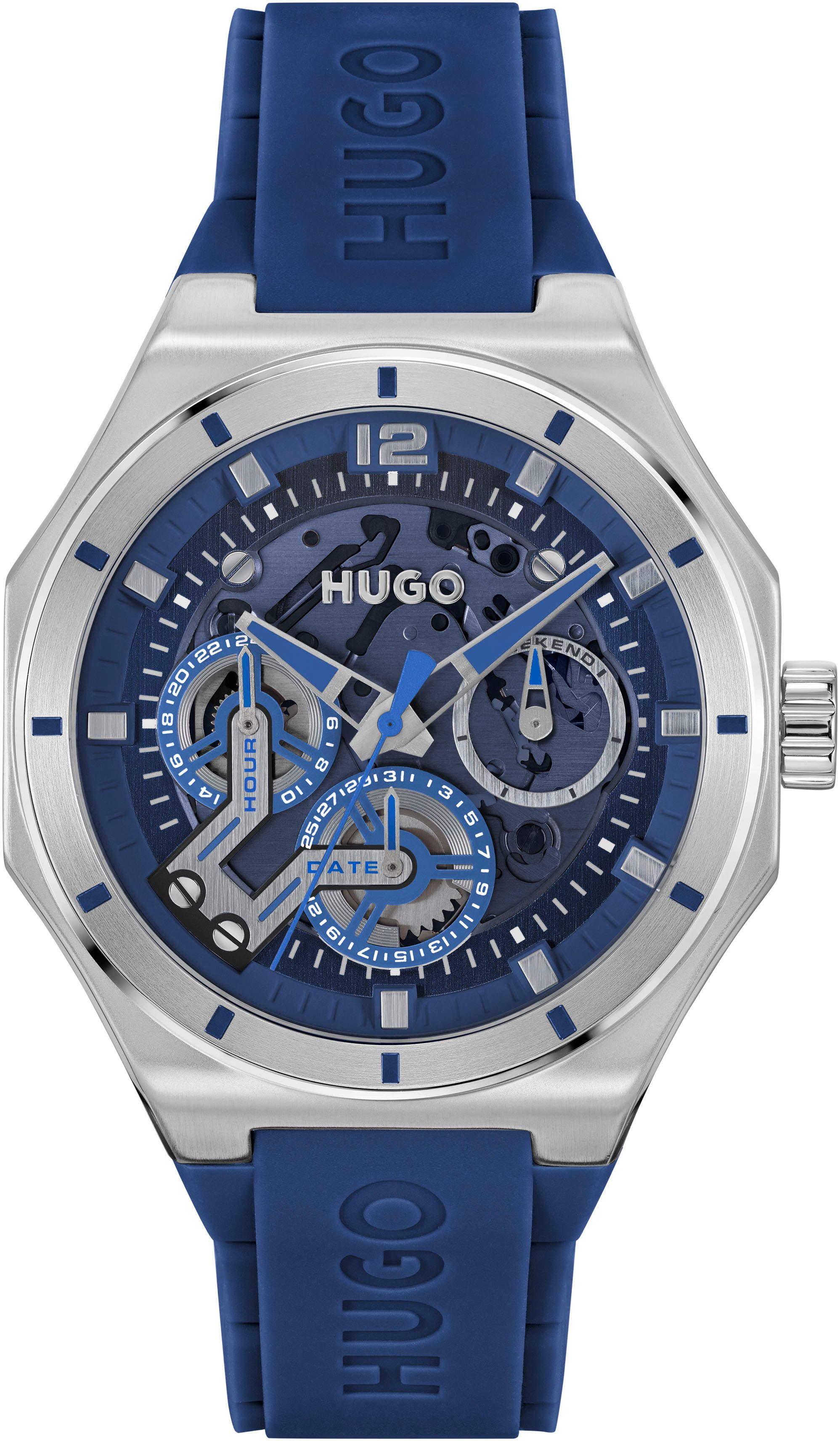 HUGO Multifunktionsuhr #GRAIL SKELETON 1530375, Armbanduhr, Quarzuhr, Herre günstig online kaufen