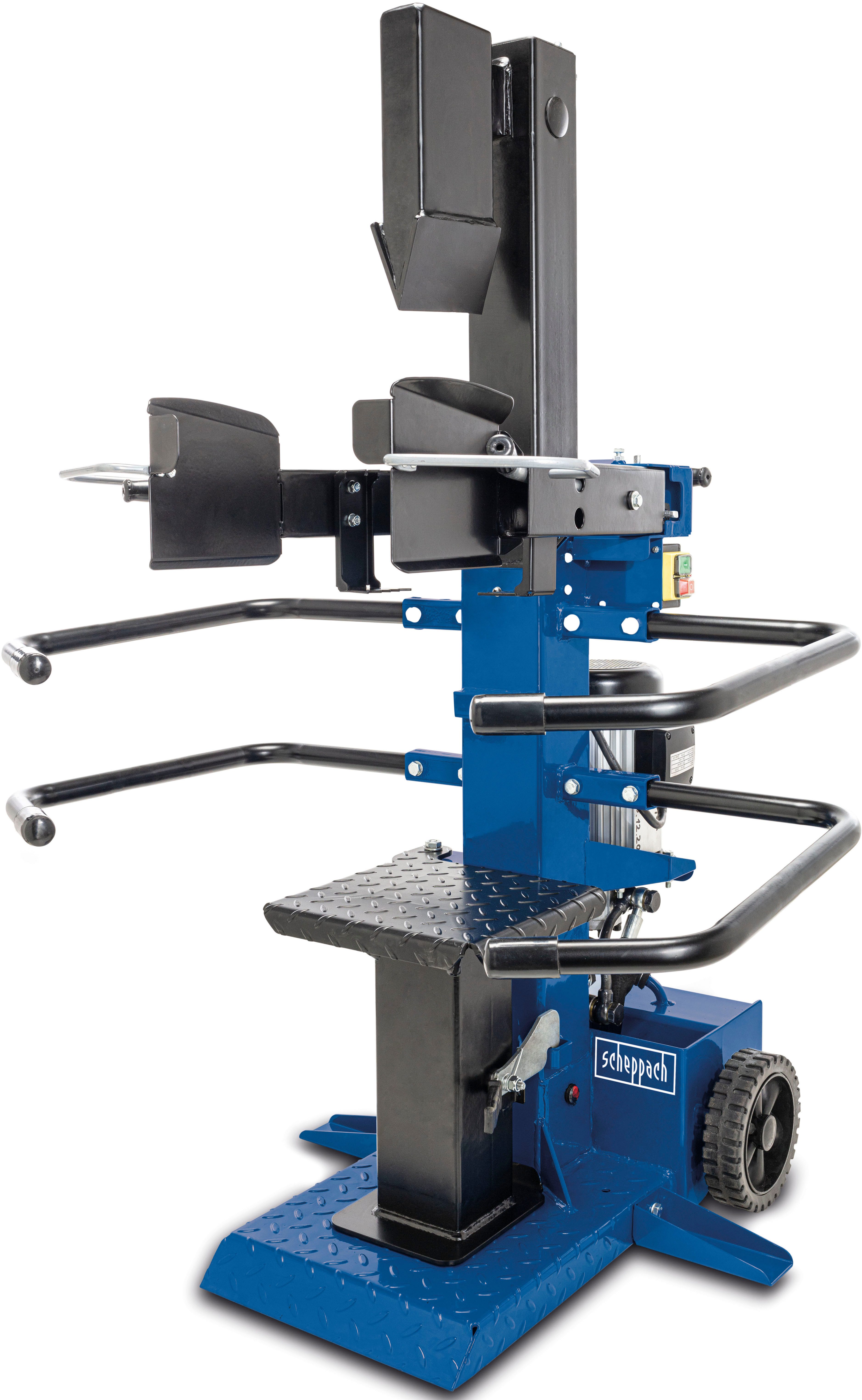 Scheppach Holzspalter »Com 8t«, 3150 W / 3500 W, Patentierte Spalttechnik, Spaltgutlänge bis 107 cm, Spaltgutdurchmesser bis 35 cm, einziger Spalter Europas unter 8 t der Meterholz spalten kann