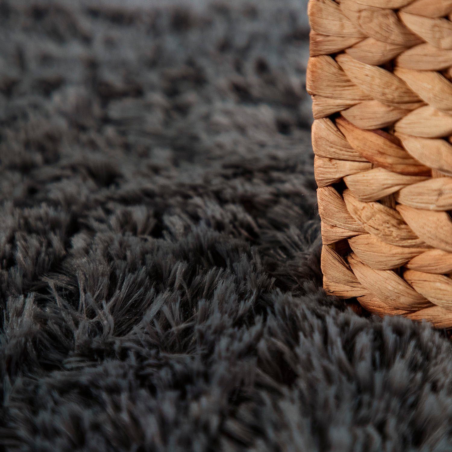 Paco Home Hochflor-Teppich Silky 591, rechteckig, Höhe: 37 mm, Uni-Farben, besonders weich und kuschelig, Wohnzimmer – Bild 5 von 5