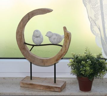 Moritz Skulptur Skulptur Loving Birds Vögel Liebe, Dekoobjekt Holz Tischdeko Fensterdeko Wanddeko Holzdeko