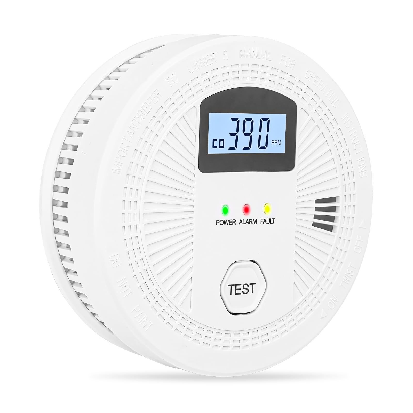 Forrlite CO-Melder, Kohlenmonoxid- und Rauchmelder mit LED-Digitalanzeige CO-Melder (85 dB 2 in 1 CO und Rauchmelder, batteriebetriebene Feuermelder)