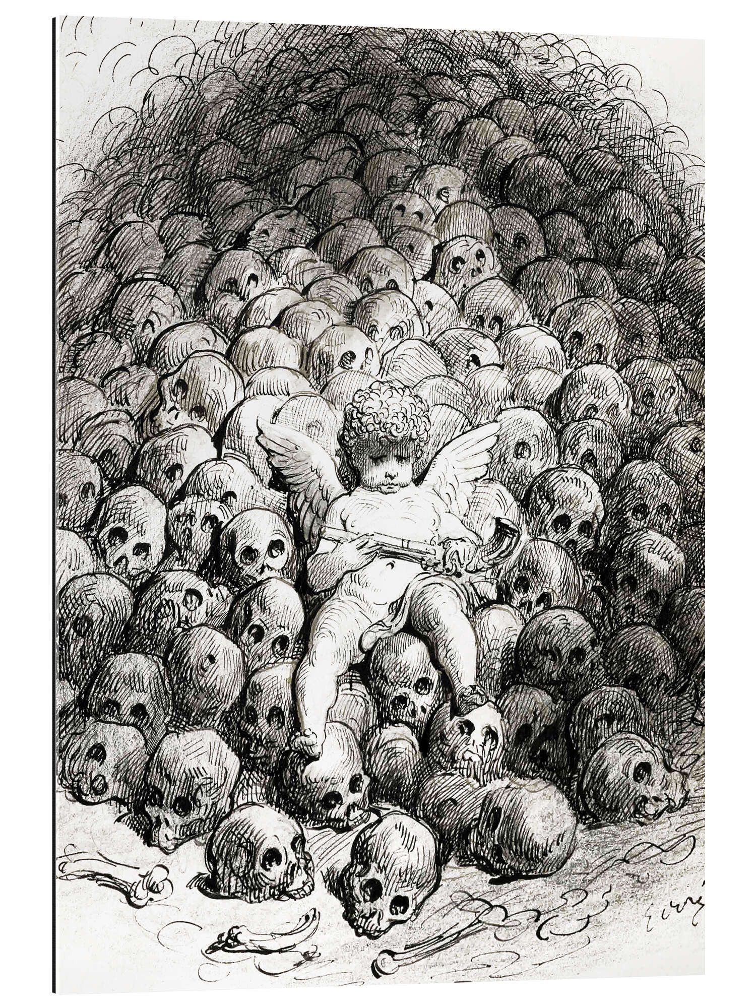 Posterlounge Wandbild Liebe reflektiert über Tod, Gustave Doré, erhältlich als Poster, Leinwandbild, Wandsticker oder Acrylglasbild
