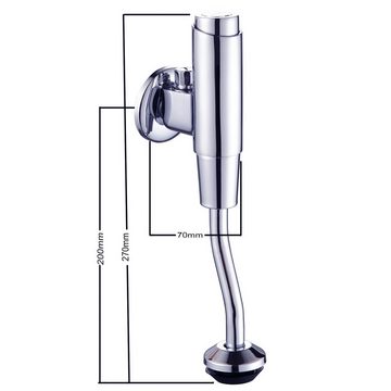 Lazardo Urinal-Druckspüler LZ-FLS-180, (Toilettenspüler, Spüler für Urinal), Messing