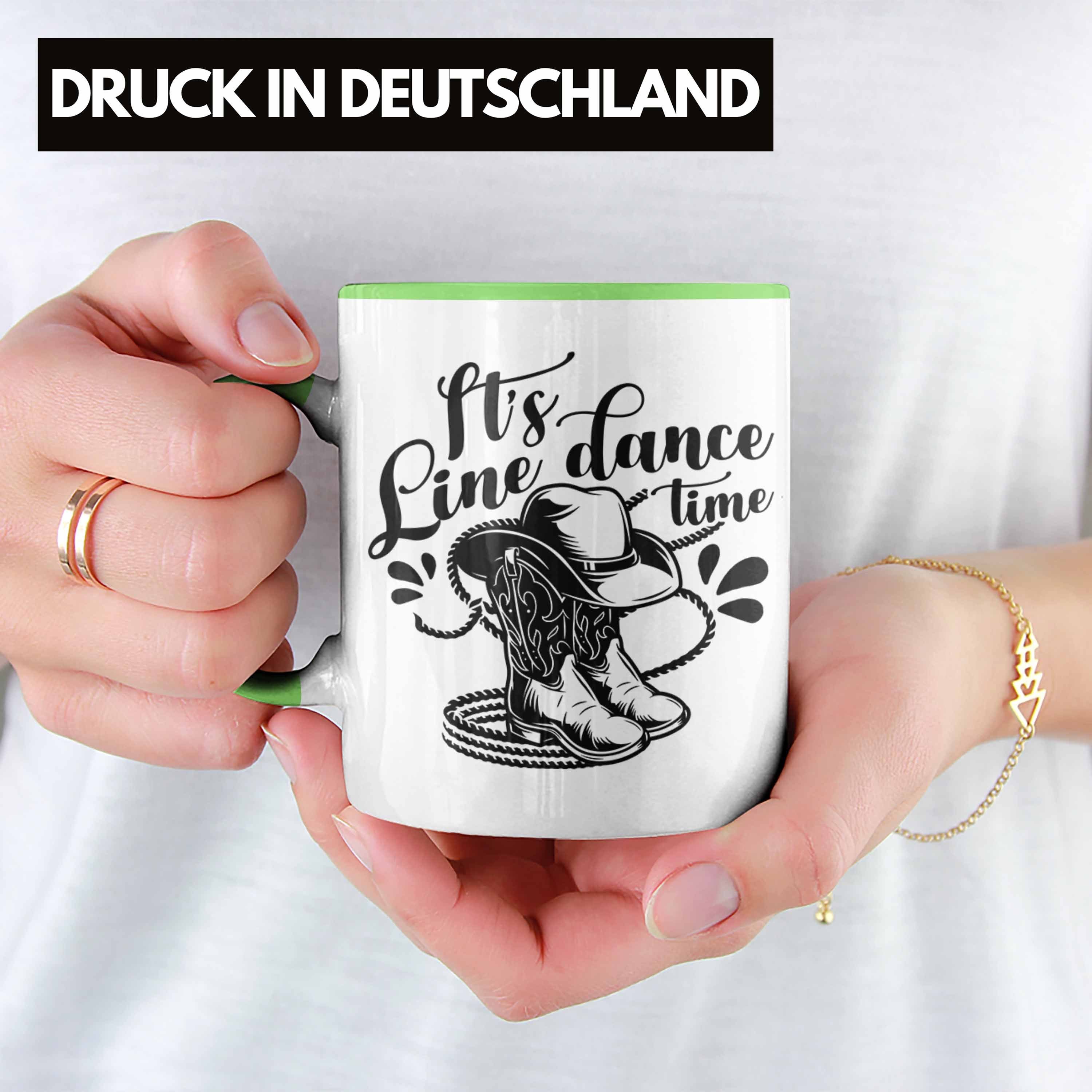 Dance Time" Line Tasse Fans Line Grün Geschenk Trendation Dance Tasse "It's Lustige