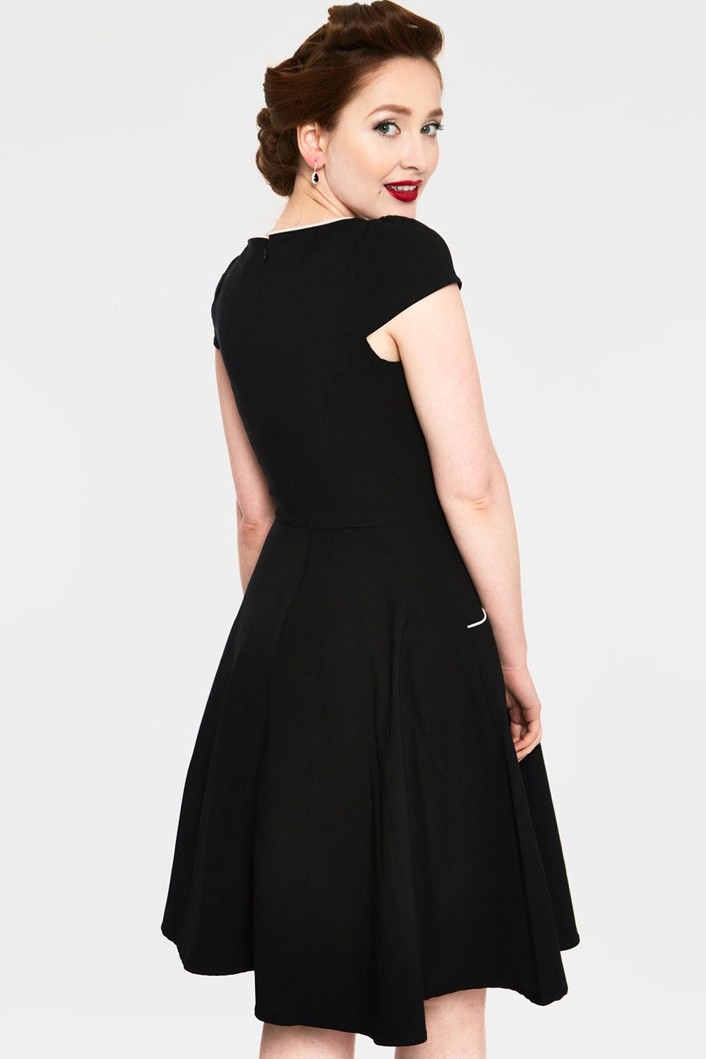Voodoo Vixen A-Linien-Kleid Connie 1950's Contrast Piping Vintage Rockabilly Retro
