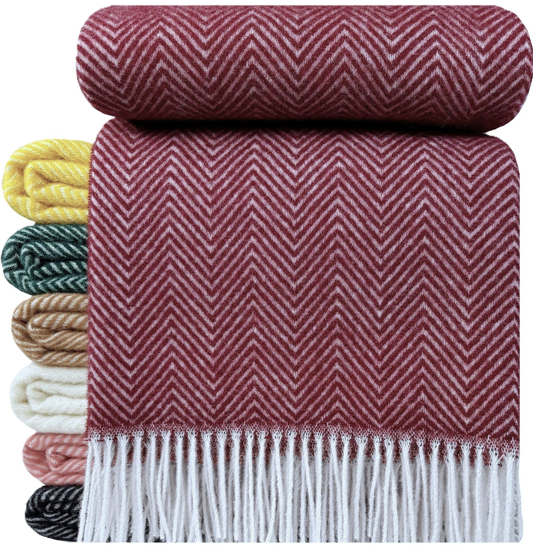 Wolldecke "TIROL M" 100 % Wolle, 140 x 200 cm in versch. Farben, STTS