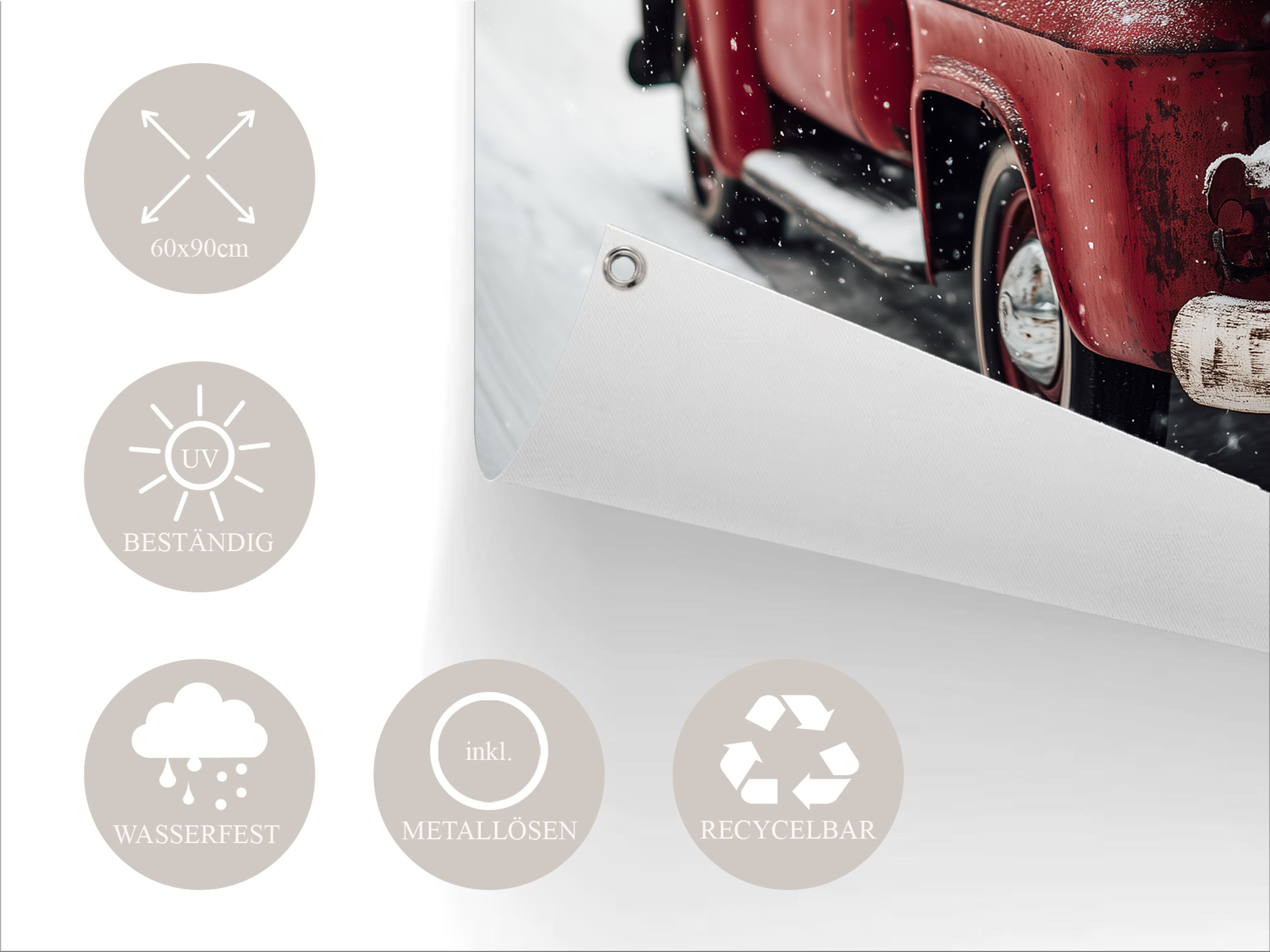 artissimo Poster Garten-Poster 60x90cm Weihnachtsdeko außen Outdoor-Deko Tr günstig online kaufen