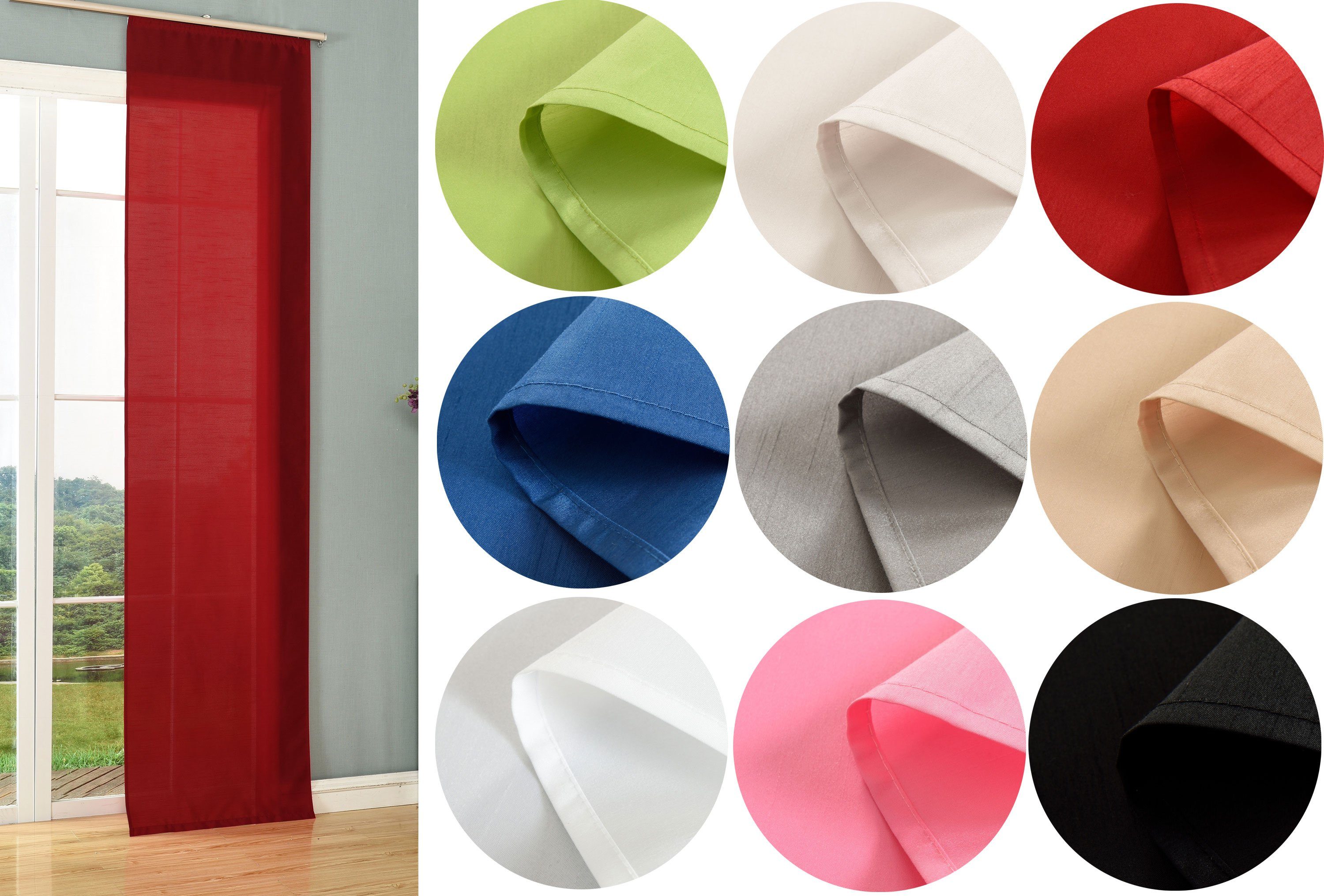 Gardinenbox Schiebegardine (1 St), Klettband, blickdicht, Flächenvorhang Wi günstig online kaufen