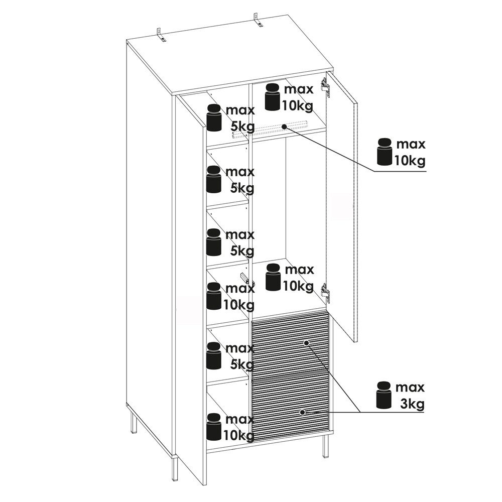 Lomadox Jugendzimmer-Set PARMA-129, (Sparset, 5-tlg., Kleiderschrank Schreibtisch Wandpaneel Kommode Bettgestell), in grau-grün mit Eiche Nb., 90x200 cm Liegefläche